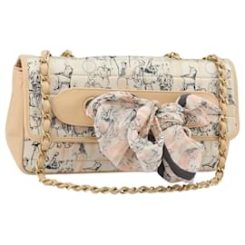 CHANEL Borsa a Spalla Choco Bar con Catena Satin Rosa Oro CC Auth ARZ748SAV - Chanel