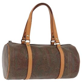 ETRO Paisley Papillon Handtasche PVC Bordeaux Auth am11132