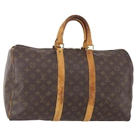 LOUIS VUITTON Borsa Boston Monogram Keepall 45 M41428 LV Auth bs34073