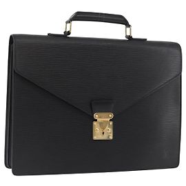 LOUIS VUITTON Epi Serviette Conseiller Business Tasche Schwarz M54422 LV Auth BA11563