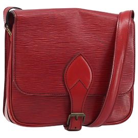 LOUIS VUITTON Borsa a Spalla Epi Cartesier MM Rossa M52247 LV Auth YKZ616