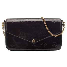 Borsa a spalla Louis Vuitton Monogram Vernis Pochette Felicie con catena