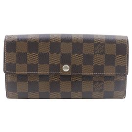 Portafoglio lungo in tela Damier Louis Vuitton