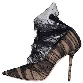 Décolleté in suede e mesh con punta affusolata Jimmy Choo Taglia 40 Usati