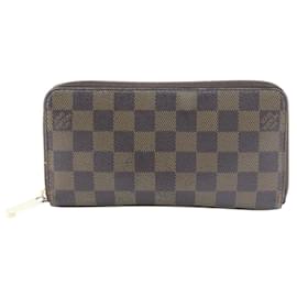 Carteira longa em canvas Damier Louis Vuitton