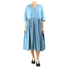 Autre Marque Blaues Taffeta-Sommerkleid - Größe M