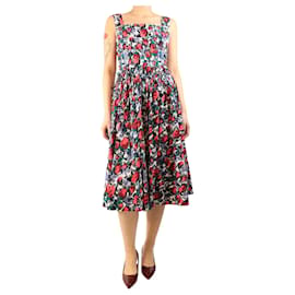 Vestido midi de tulipán abstracto multicolor - talla UK 8 - Marni