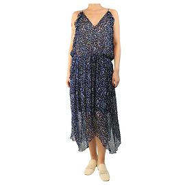 Isabel Marant Etoile Blue chiffon printed slip dress - size UK 12