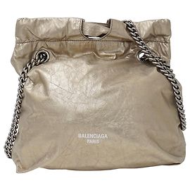 Borsa a Spalla in Pelle Metallica Balenciaga