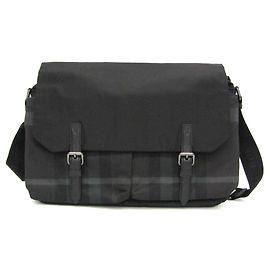 Borsa a tracolla in nylon da uomo Burberry in nero