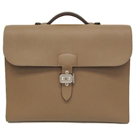 Sac à Dépêche Hermès en gris Etoupe
