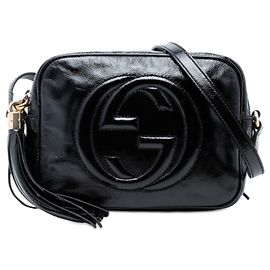 Gucci Borsa a tracolla Soho Disco in pelle verniciata nera