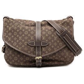 Louis Vuitton Saumur 30 Mini Lin Monogramma Marrone
