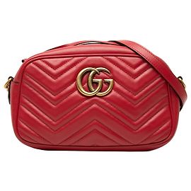 Gucci Rosso Piccolo GG Marmont Matelassé Pelle Crossbody