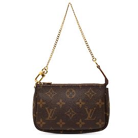 Mini Pochette Acessórios Monograma Marrom Louis Vuitton
