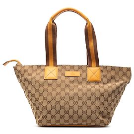 Gucci Beige GG Canvas Web Tote