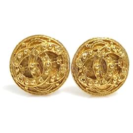 Gold Clip Ohrringe von Chanel
