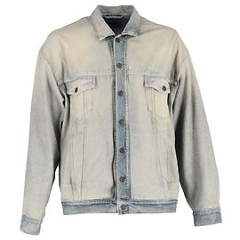 Giacca in denim lavato Balenciaga in cotone blu