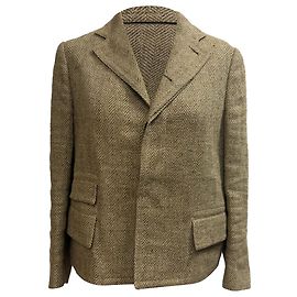 Ralph Lauren Blazer aus braunem Leinen im Fischgrätmuster