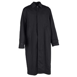 Cappotto Lungo Balenciaga in Cotone Nero