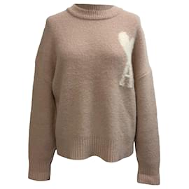 Cloudy Ami de Cœur Pullover von AMI Paris aus rosa Wolle