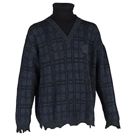 Balenciaga BB Laurel Rollkragenpullover aus mehrfarbiger Wolle