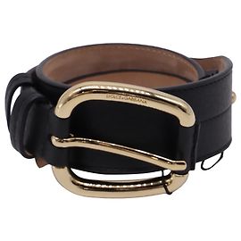 Cinturón con hebilla Dolce & Gabbana en cuero negro