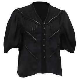 Blusa Iro Poyra in Viscosa Nera
