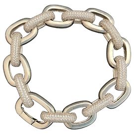 Autre Marque Bracciale in argento sterling con mini diamanti