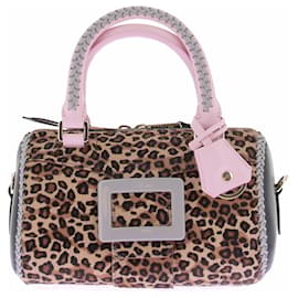 Borsa Roger Vivier Leopardata e Rosa in Pelle