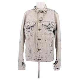 Chaqueta de denim Saint Laurent Blanca Algodón L