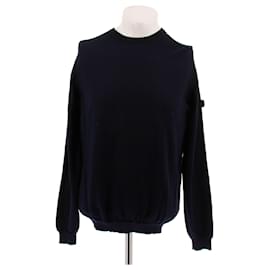 Maglione a collo rotondo blu navy in lana - Prada
