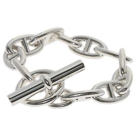 Bracciale Charm Chaine d'Ancre GM in Argento di Hermès