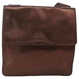 Chanel Vintage Logo Flap Messenger Leather Medium