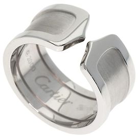 Cartier C2 LM #55 Bandring aus 18K Weißgold