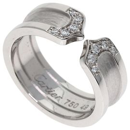 Anello Cartier C2 con diamante in oro bianco 18K