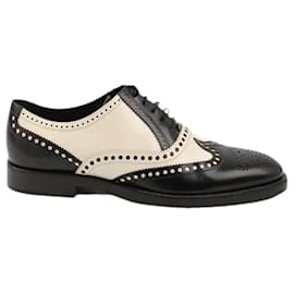 Mocasines Oxford Dior cuero negro y blanco 38
