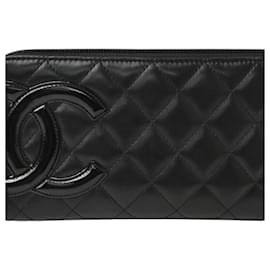 Portafoglio lungo Chanel Cambon in nero