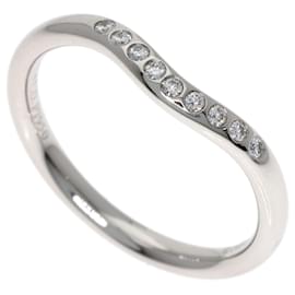 Tiffany & Co. Diamantring mit gebogenem Band aus Platin