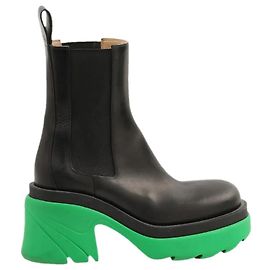 Botas Chelsea Flash Bottega Veneta de cuero negro