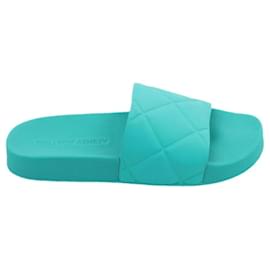 Sandali Intrecciato in gomma blu Bottega Veneta