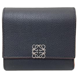Billetera de cuero bi-fold Anagram Loewe