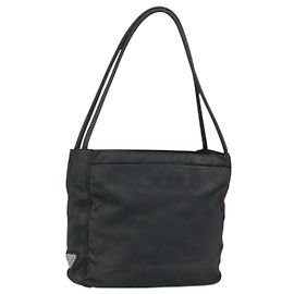 Borsa Tote Prada in nylon nero argento autentica 174562
