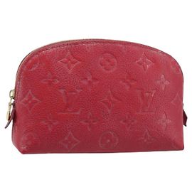 LOUIS VUITTON Pochette PM Monogram Empreinte Rossa M69414 Auth YKZ248A