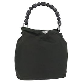 Borsa a mano Maris Pearl in nylon khaki Auth Christian Dior am11182