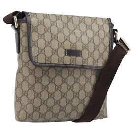 Gucci Borsa a Spalla GG Supreme PVC Oro Beige 223666 Auth mr2283