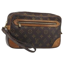 LOUIS VUITTON Clutch Marly Dragonne GM Monogram M51825 LV Auth BA11750