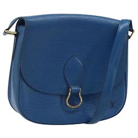 LOUIS VUITTON Epi Saint Cloud GM Schultertasche Toledo Blau M52195 LV Auth BA11551