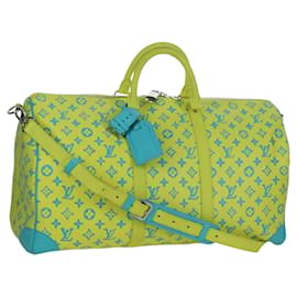 LOUIS VUITTON Sac Keepall Bandoulière 50 Playground Jaune M21869 Auth AMZ519SM - Louis Vuitton