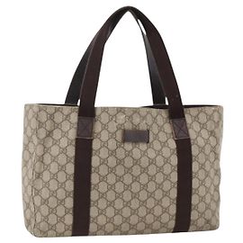 Gucci Borsa Tote GG Supreme in PVC beige 141624 Auth bs34230